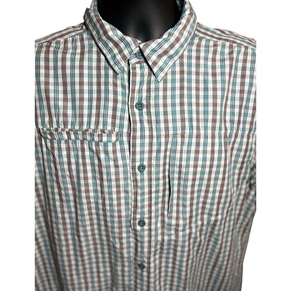 The‎ North Face Shirt Mens Large Plaid Short Sleeve Button Up Shirt Performance